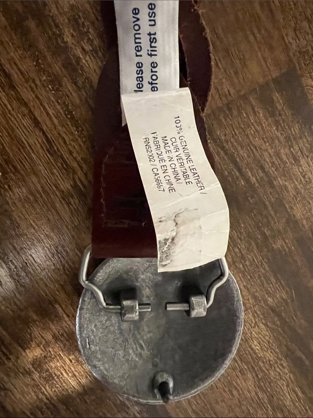 Lucky Brand Braided Brown Leather Belt with Hammered Silver-Tone Buckle - Picture 2 of 4
